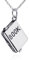 FashionJunkie4Life Halskette mit Anhänger in Buchform, Sterling-Silber 925, 46 cm