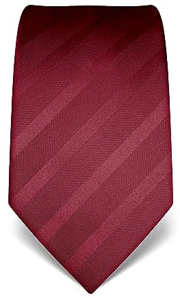 Vincenzo Boretti Herren Krawatte reine Seide Ton in Ton gestreift edel Männer-Design zum Hemd mit Anzug für Business Hochzeit 8 cm schmal/breit weinrot