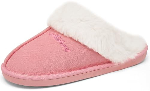 ChayChax Donna Uomo Pantofole Invernali Caldo Pelose Ciabatte Casa Comode Peluche Inverno Scarpe Casa di Cotone Morbida Winter Slippers, Rosa, 36/37 = 38/39 Etichetta