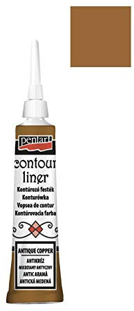 Zita`s Creative Konturenfarbe universell 20ml - antikkupfer, Konturenpaste, Bastelfarbe, Acrylfarbe