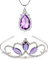 Prinzessin Kostüm Sofia Tiara und Magic Amulett Wassertropfen Anhänger Halskette Set für Mädchen Geburtstag/Weihnachten