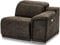 Ibbe Design Modul Sofa Braun Stoff 1 Sitzer mit Armlehne Rechts Elektrisch Verstellbar Relaxfunktion mit mit verstellbare Kopfstütze Alexa, 105x102x73 cm