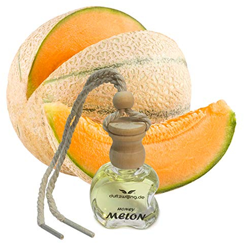 MEGA Autoparfüm GERUCH DER ECHTEN HONIGMELONE Autoduft Parfum Öl natürlich Anhänger-Flasche Düftöl Lufterfrischer Duft für Auto (MELON)