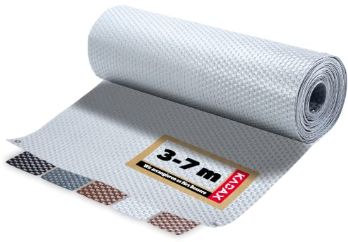 KADAX Brise-vue pour balcon, terrasse, clôture, brise-vue en rotin PE résistant aux intempéries avec attache-câbles, clôture de balcon et protection contre le vent 1 m x 3 m gris clair