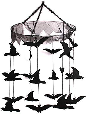 Jia Hu 1 Stück DIY Papier Halloween Windspiel Ornamente Geist Festival Bar Bühne Hintergrund Dekoration Requisiten