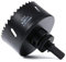 89mm Hole Saw, HSS Bi-Metal Hole Cutter with Pilot Bit for Plate Steel, Sheet Iron, Ceiling Board and Plasterboard, Black