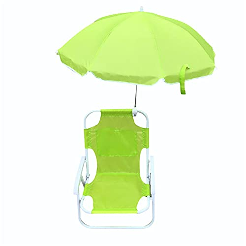 Syfinee Kinder-Klappstühle mit Sonnenschirm, Outdoor-Strandliege, Garten-Sonnenliege, multifunktional, tragbar, Liegestühle für Kinder