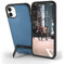 Snakehive Metro Leather Case for Apple iPhone 12/12 Pro || Real Leather Phone Case with Stand || Genuine Leather & MagSafe Compatible Leather Cover with Kickstand (Blue)