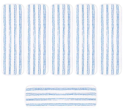 LTWHOME Housse de nettoyage de rechange réutilisable avec les bandes de Nylon, compatible avec la serpillère Swiffer XXL (Lot de 6)