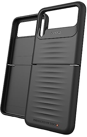 ZAGG Gear4 Bridgetown D30 Protective Case for Galaxy Z Flip4, 5G, Hinge, Slim, Shockproof, Wireless Charging, (Black)