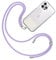 TBOC Cordon Collier Laniere Portable [Lilas] avec Patch de Fixation [Blanc Ice] et Sangle de Suspension Amovible Réglable et Résistante Compatible avec Toutes les Marques de Téléphone Accessoires