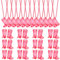 YAXINRUI 36 Pcs Cowgirl Boot Glasses on Beaded Necklace Plastic Glasses Cups with Hot Pink Bachelorette Glasses Necklaces for Bachelorette Birthday Wedding Party Team Groom and Bride Supplies