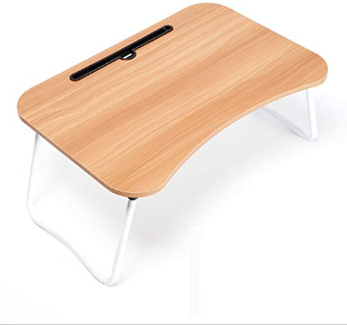 Klapptisch Klappbarer Computertisch Laptopbett Schreibtisch Studentenwohnheim mit schönem und großzügigem kleinem Schreibtisch, 40 * 60 * 30 cm 17528 (Farbe : Blau) (Walnuss)