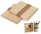 LINGLAN Paquete de 100 palitos de madera para manualidades, etiquetas de jardín, paletas de madera, paletas de helado para manualidades (madera primaria)
