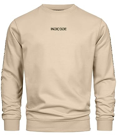 Indicode Herren INKorbin Sweatshirt Pullover mit RIPP-Bündchen und Rundhals | Klassischer Freizeitpullover aus weichem Baumwoll-Mix, Sweater, Sweatshirt, Basic Pullover, Rundhalspullover für Männer
