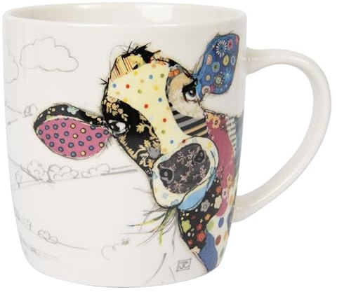 Tasse en porcelaine fine Connie Vache Tasse à café Dessin Animal Dessin Croquis Design Collectible