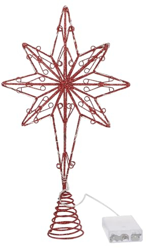 IMIKEYA Verschönern Sie Ihren Weihnachtsbaum – Batteriebetriebene Weihnachtsbaumspitze Lampenornament Festliche Dekoration
