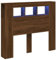 vidaXL Tête de Lit à LED, Tête de Cadre de Lit, Accessoire de Lit Double, Meuble de Chambre à Coucher Maison Intérieur, Chêne Marron 120x18,5x103,5cm Bois Ingénierie