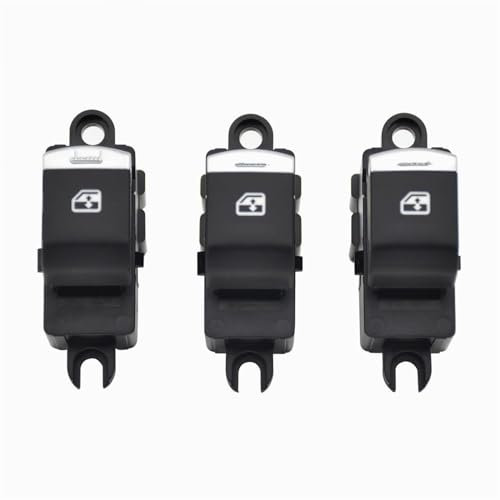 Interruptor Elevalunas Para Nissan Para Qashqai J10 JJ10 2007 2008 2009 2010-2015 Ventana Eléctrica 6 Pines Interruptor Cromado 25411-JD000 Interruptor Ventana Botón (Size : 3PCS)