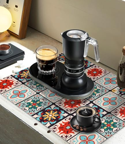 HYSINSE Alfombrilla para fregadero, con gran 40 x 60 cm para lavabo, absorbente y versátil para vajilla, bar, mascotas y más (A)