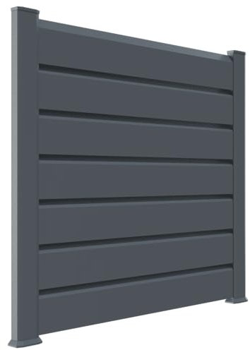 KIT DEPART CLOTURE PVC 7016 Long. 1M50 Haut. 1M30 - idéale pour jardin, balcon et terrasse - coupe-vent - brise vue occultant - Qualité supérieure - Délimitation du jardin.