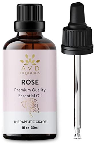 AVD ORGANICS Rose Essential Oil 30ml | Premium Therapeutic Grade for Soaps Candles Massage Skin Care Perfumes Home Fragrances and Diffusers | 1 fl.oz