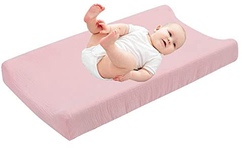 Ekakashop Nursery - Materassino fasciatoio, per bambini, 81 cm x 41 cm, colore: rosa chiaro