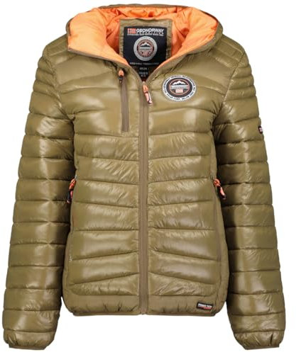 Geographical Norway Bambway Lady Veste Coupe Vent Femme Outdoor - Blouson Deperlant Manches Longues Femmes - Manteau Pluie Randonnee Saison Printemps Ete Automne Hiver (Taupe XL)
