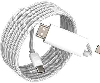 Cavo USB C A HFMI Per IPhone (2in1) 1.8 Metri Type-c Rapida Ricarica Cavo 4K TV DisplayPort iPad Thunderbolt Cable Accessori Compatibile Samsung Adattatore Cavi Tipo C Port Android Cellulare HDMI+tp