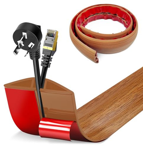 1M x3cm Canaleta Cables Suelo, Protector de Cables para Suelo, Cubiertas de Suelo para Cables Autoadhesiva Montaje para Todos los Hogar, Oficina, Escuela, Almacén