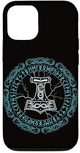 Thors Hammer Mjölnir Asgard Wikinger mit Runen Hülle für iPhone 12/12 Pro