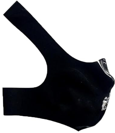 GREEFEI Latex Halb Maske Handgefertigte,Gummi Maske für Geeignet Unisex | Schwarz Naturlautschuk Handgefertigt,Wasserfest und Dehnbar Latex Liebhaber Geeignet Zubehör