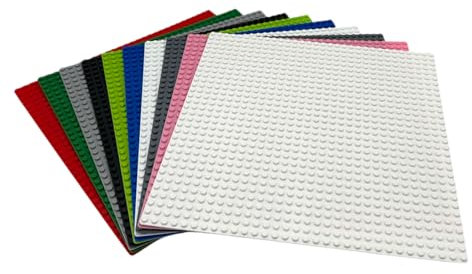 CMC imports Pack of 2 Base Plates, Building Plate, Base Plate, Compatible with 32 x 32 Nubs, Base Column, Clamping Blocks, Building Blocks, City Various Colours (713 - White)