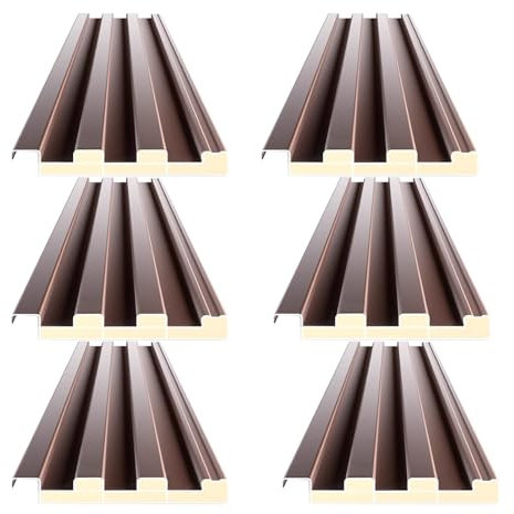 Panneaux de Toiture Panneaux de Toiture Isolants pour Bâtiment, Panneaux de Toiture de Remplacement pour Gazebo Toutes Saisons, Revêtement de Toiture pour Poulailler, Stockage, Mobil-homes(6pcs,150cm(