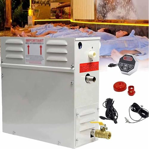 LSBHPPD Dampfgenerator für SPA-Raum - Digitalanzeige Dampfbadgenerator für Zuhause und gewerbliche Nutzung (35 ℃-55 ℃ Saunadampfgeneratorsatz),220V-6.0kw