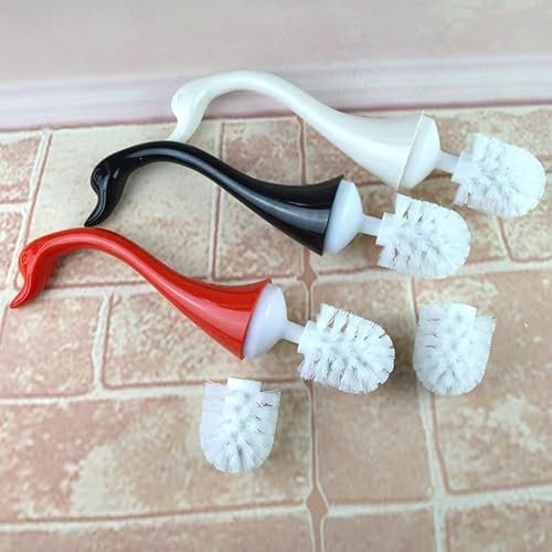 Swan Toilet Brush Replacement Head 2pcs– White Feather Head, Perfectly Fits Swan-Shaped Toilet Brushes, Soft & Durable for Effective Toilet Cleaning, Easy to Install