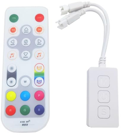 SP548E RGB Music RF LED DC5V-24V SPI WiFi LED Controller 2.4GHz Bluetooth Controller per fcob cob ws2812b ws2811 Strisce LED compatibili Strisce Single Output Alexa Smart Voice APP Controllo