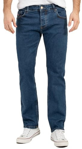 Lorenzo Loren Herren Jeans Regular Fit Stretch Jeans Männerhose Herrenjeans Denim Hosen Herrenhose Straight Cut Stonewashed LL-4009 Blau W44 L34