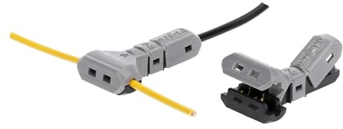 10 Stück Kalitec 14617 T-2 Schneid-Klemm-T-Verbinder 0,75-1,0 mm² I Kabelabzweigverbinder I Schnellverbinder T-Form Kupfer I elektrische Kabelklemme I KFZ Abzweigverbinder