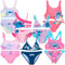 Characters Cartoons - Bambina - Costume da Bagno Bikini 2 Pezzi Mare Piscina - Licenza Ufficiale [0456 Bikini Fucsia - 3-4 Anni]