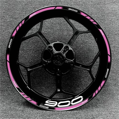 SQNYDH Llantas Pegatinas Pegatinas Reflectantes para Llantas De Motocicleta, Pegatinas Nocturnas para Kawasaki Z900 Z 900, Pegatinas Decorativas. Pegatinas para Ruedas Juego Completo(Color 11)