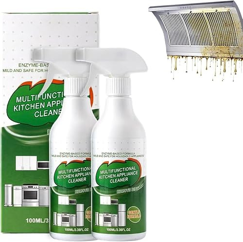 Vielseitiger Enzym-Schaumreiniger, leistungsstarkes Allzweck-Reinigungsspray für Küchengeräte, für den Haushalt, Backofen, Herd, Dunstabzugshaube,2pcs