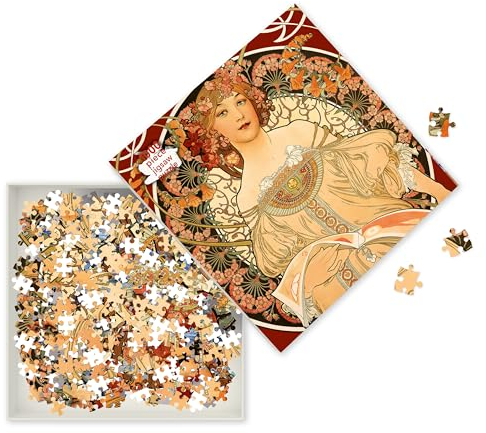 Puzzle - Alphonse Mucha: Träumerei: Unser faszinierendes, hochwertiges 1.000-teiliges Puzzle (73,5 cm x 51,0 cm) in stabiler Kartonverpackung
