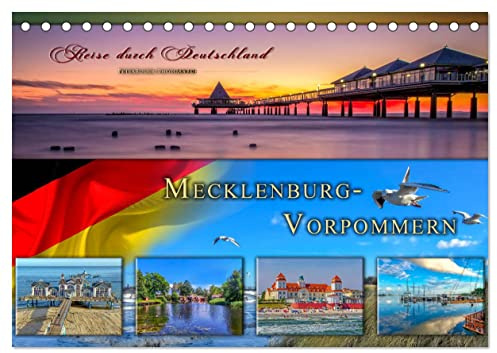 Reise durch Deutschland - Mecklenburg-Vorpommern (Tischkalender 2026 DIN A5 quer), CALVENDO Monatskalender: Mecklenburg-Vorpommern, vielseitiges ... im Norden Deutschlands. (CALVENDO Orte)