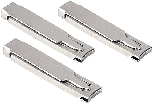 newgen medicals Fingernagel Clipser: 3in1-Nagelknipser aus Edelstahl, mit Feile und Nagelreiniger, 3er-Set (Nagelclip, Nagelschere-Knipser, Hornhautentferner)