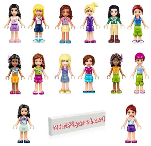 LEGO Friends Girl Female Male Minifigures - Lot of 6 Random Figures (No Duplikates)