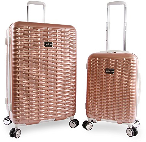bebe Damen Lydia 2-teiliges Set Koffer mit Spinnrollen, Rose Gold, Standard-Größe, Lydia Trolley-Koffer, 2-teilig