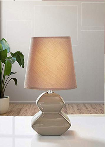 Stylish Pagoda Pebble Table Lamp - MOCHA Perfect for bedside tables lamp for studies or living rooms.
