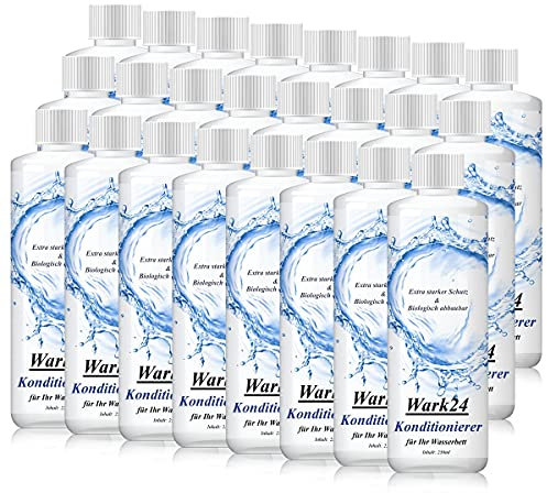 Wark24 Wasserbett Konditionierer Conditioner 250ml - Extra starker Schutz - Biologisch abbaubar - bekämpft wirksam Bakterien, Pilze, Hefen sowie Algen (24er Pack)