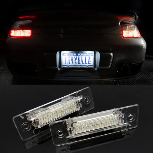 RZG 2x LED Licence Number Plate Light White Canbus For 968 911 Carrera 964 993 996 GT Boxster 986